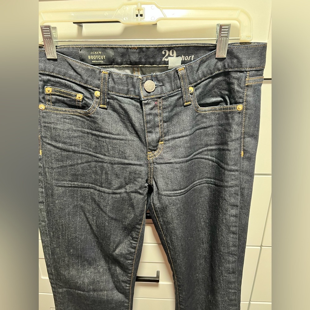 J Crew bootcut blue Denim Jeans 29 short - Picture 3 of 9